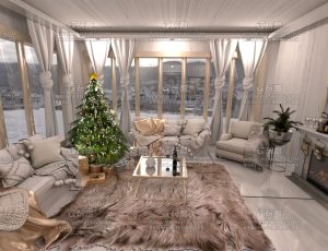 圣诞大客厅空间—Blend项目源文件