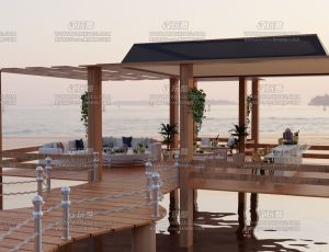 海边休闲凉亭—Blend项目源文件