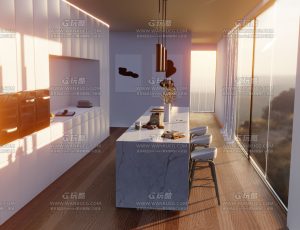 黄昏饭厅—Blend项目源文件