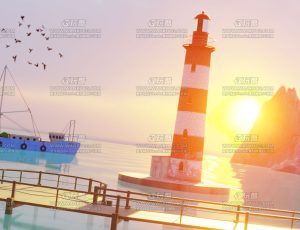 黄昏海港口—Blend项目源文件