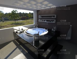 大浴室泳池—Blend项目源文件