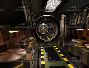 科技老旧保险舱走廊—Blend项目源文件