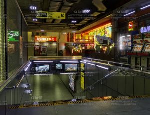 赛博商场街道通道—Blend项目源文件