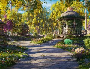 唯美梦幻精灵森林房屋场景—Blend项目源文件