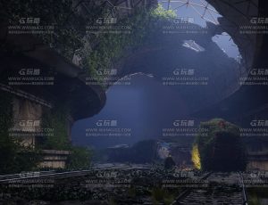 夜晚末日废墟地铁隧道—Blend项目源文件