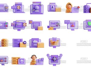 WEB网页信息道具Blender资产库