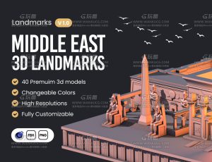 C4D可爱卡通建筑模型包