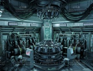 科幻能量科技控制室机库—Blend项目源文件