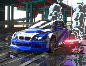 酷炫三渲二卡通汽车场景—Blend项目源文件