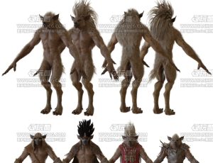 博德之门3鬣狗人Blend模型