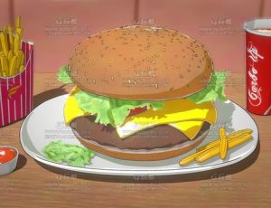 美味汉堡可乐Blend项目源文件