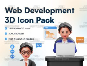 WEB网络信息人物元素模型包Blender资产库