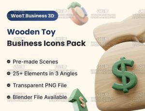 商业3D图标模型包Blender资产库