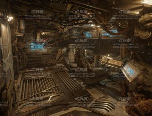 科技科幻大型机械住宿环境空间Blend项目源文件