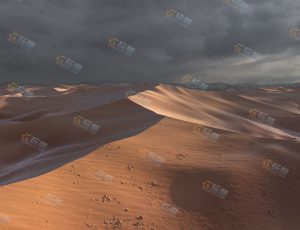 阴天大沙漠场景Blend项目源文件