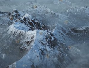 大雪飘落雪山山峰Blend项目源文件