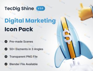 数字营销模型包Blender资产库