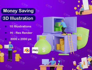 PPT主题演讲相关模型包Blender资产库