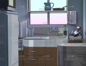 日本单间卧室厨房Blend项目源文件