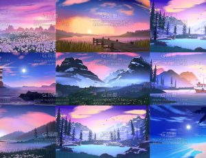 独家首发！唯美温馨三渲二场景Blend项目源文件