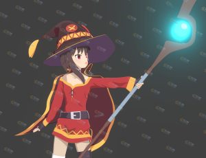 魔法师三渲二女孩Blend模型