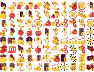 金币货币元素模型包Blend资产库