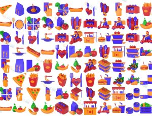 快递外卖美食模型包Blend资产库