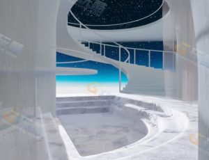 夜晚太空唯美走廊宫殿Blend项目源文件