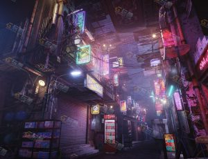 赛博老街Blend项目源文件