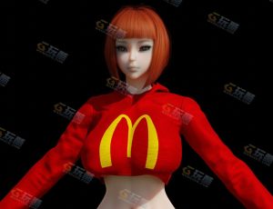 麦当劳女孩Blend模型