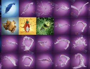 Blender飞溅液体流体产品渲染包