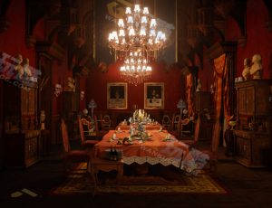 贵族晚宴大餐厅Blend项目源文件