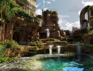 古老亚特兰蒂文明遗迹建筑Blend项目源文件