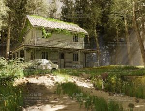 树林废弃沼泽小屋Blend项目源文件