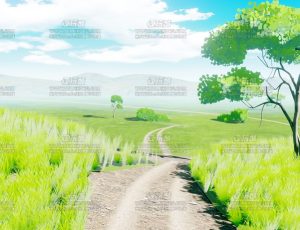 唯美清新小平地草原Blend项目源文件