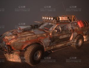 蒸汽朋克荒野战斗车Blend模型