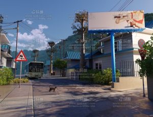 街头小猫场景Blend项目源文件