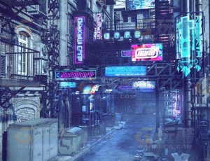 超级赛博朋克街区Blend项目源文件