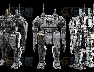 高细节战斗机器人机甲Blend模型