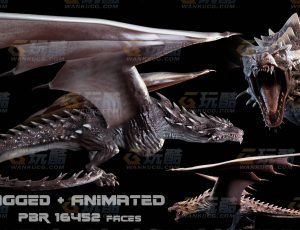 带动画影视级西方权力游戏魔龙Blend模型