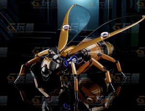 高精度机械黄蜂Blend模型