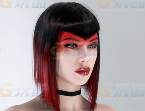 赛博朋克女特工战士Blend模型