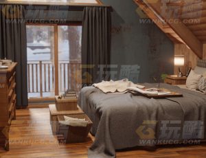 小木屋大卧室房子Blend项目源文件