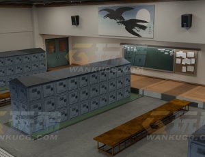 日本动漫风格更衣室Blend项目源文件