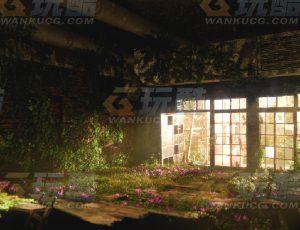 长满花草的废弃小间Blend项目源文件
