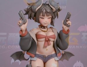 Yusuf Umar小恶魔女孩 Blend模型