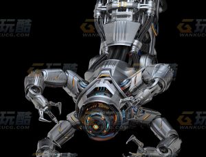 科幻超级能量机械臂机器人Blend模型