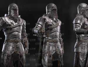 白银钢铁骑士Blend模型