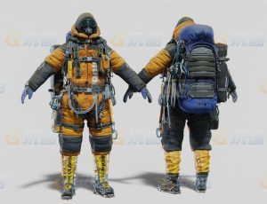 高精度登山探险者角色Blend模型