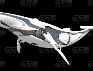 高科技科幻鲸鱼C4D模型